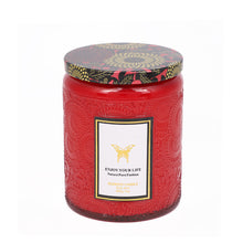 Load image into Gallery viewer, Embossed Glass Handmade Soy Aromatherapy Candles