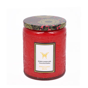 Embossed Glass Handmade Soy Aromatherapy Candles