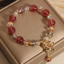 Load image into Gallery viewer, Natural Strawberry Quartz Bracelet Women