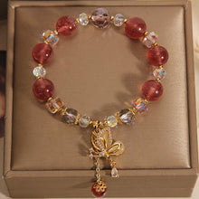 Load image into Gallery viewer, Natural Strawberry Quartz Bracelet Women