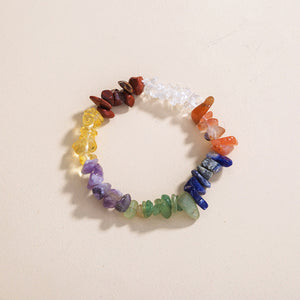 Natural Crystal Stone Elastic Bracelet