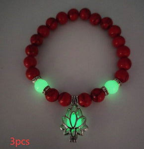 Energy Luminous Lotus Natural Stone Bracelet