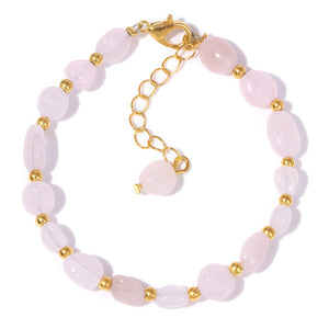 Women's Irregular Stone Bead Bracelet With Lobster Clasp