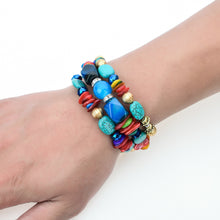 Load image into Gallery viewer, Multi-Layer Turquoise Beaded Bracelet