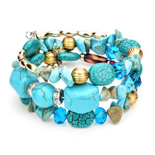 Load image into Gallery viewer, Multi-Layer Turquoise Beaded Bracelet