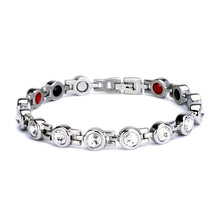 Load image into Gallery viewer, Stainless Steel Ladies Healing Crystal Bracelet