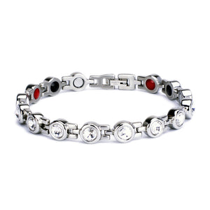 Stainless Steel Ladies Healing Crystal Bracelet