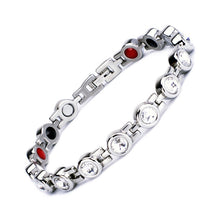 Load image into Gallery viewer, Stainless Steel Ladies Healing Crystal Bracelet