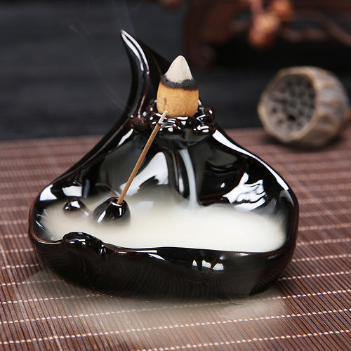 Bergamot Backflow Lotus Incense Burner