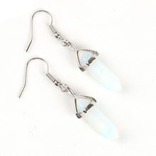 Load image into Gallery viewer, Crystal And Semi-Precious Stone Pendant Earrings