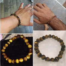 Load image into Gallery viewer, Matte Black Tiger&#39;s Eye Beaded Bracelet