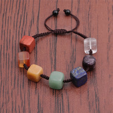 Load image into Gallery viewer, Seven Chakra Square Woven Bracelet