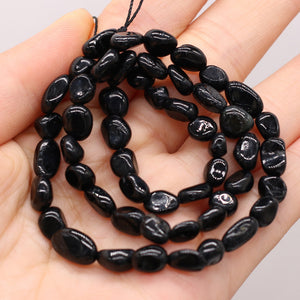 Natural Semi-Precious Stones & Obsidian Egg Bracelet Necklace