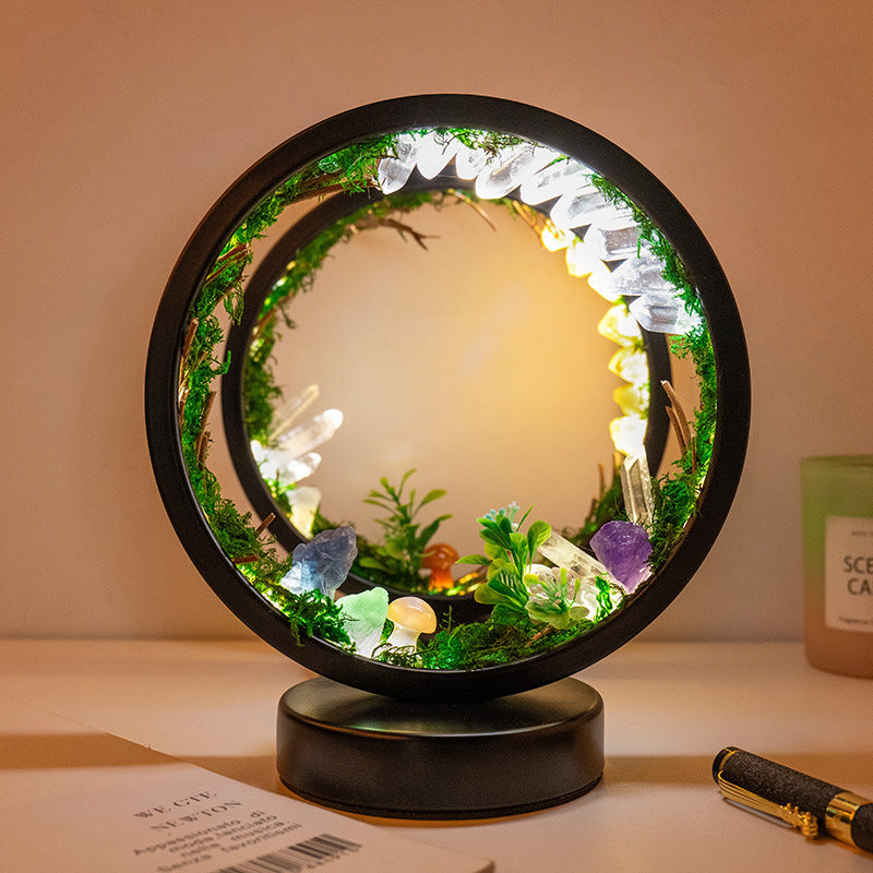 Round Crystal Forest Night Light