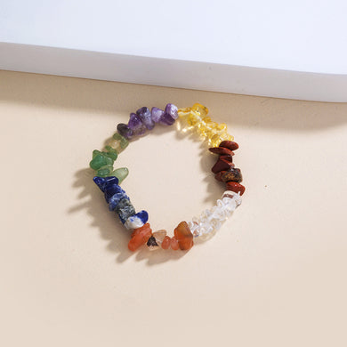 Natural Crystal Stone Elastic Bracelet