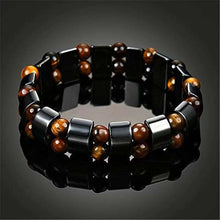 Load image into Gallery viewer, Black Gall Eye Stone Magnetic Bracelet