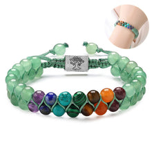 Load image into Gallery viewer, Unisex 7 Chakra Stone Bead Bracelet