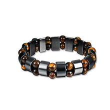 Load image into Gallery viewer, Black Gall Eye Stone Magnetic Bracelet