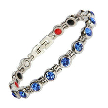 Load image into Gallery viewer, Stainless Steel Ladies Healing Crystal Bracelet