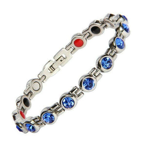 Stainless Steel Ladies Healing Crystal Bracelet