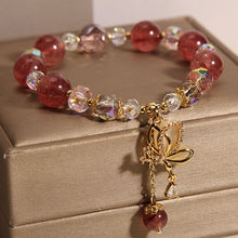 Load image into Gallery viewer, Natural Strawberry Quartz Bracelet Women