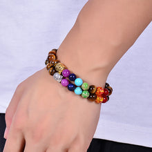 Load image into Gallery viewer, Seven Chakra Healing Beaded Bracelet