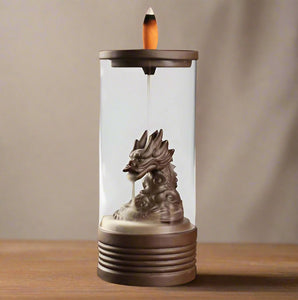 Backflow Incense Burner With Glass Cover