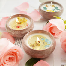 Load image into Gallery viewer, Dried Flower Ceramic Cup Candles