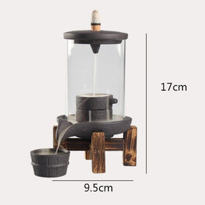 Backflow Incense Burner With Glass Cover