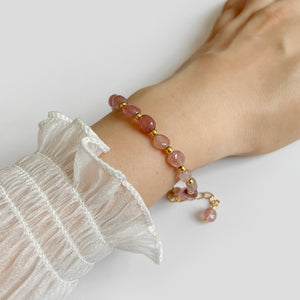 Women's Irregular Stone Bead Bracelet With Lobster Clasp