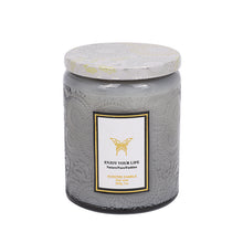 Load image into Gallery viewer, Embossed Glass Handmade Soy Aromatherapy Candles