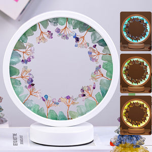 USB Natural Crystal Flower Tree Night Light