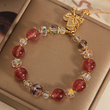 Load image into Gallery viewer, Natural Strawberry Quartz Bracelet Women