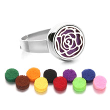 Load image into Gallery viewer, 12mm Stainless Steel Essential Oil Aromatherapy Ring