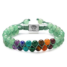 Load image into Gallery viewer, Unisex 7 Chakra Stone Bead Bracelet