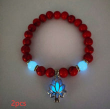 Load image into Gallery viewer, Energy Luminous Lotus Natural Stone Bracelet