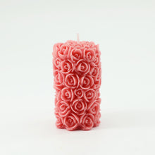 Load image into Gallery viewer, Handmade Rose Column Aromatherapy Candle