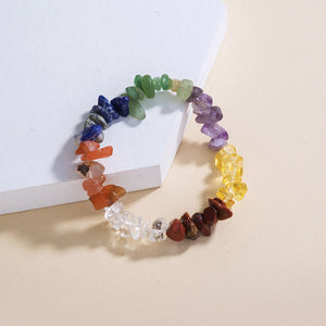 Natural Crystal Stone Elastic Bracelet