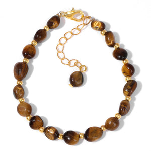 Women's Irregular Stone Bead Bracelet With Lobster Clasp