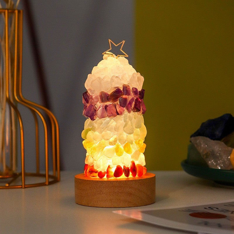 Natural Crystal Gravel Night Lamp