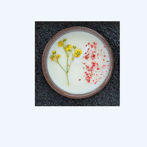 Dried Flower Ceramic Cup Candles