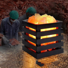 Load image into Gallery viewer, Crystal Salt Lamp With Wooden Frame