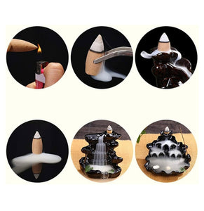 Indoor Aromatherapy Backflow Tower Incense Bullet