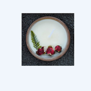 Dried Flower Ceramic Cup Candles