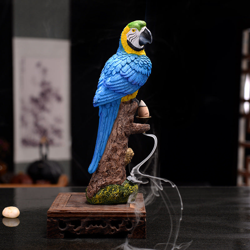 Macaw Backflow Incense Burner Ornaments