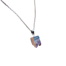 Load image into Gallery viewer, Amethyst Silver Edge Healing Necklace