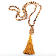 Load image into Gallery viewer, Bohemian Tribal Long Knotted Natural Stone Jewelry