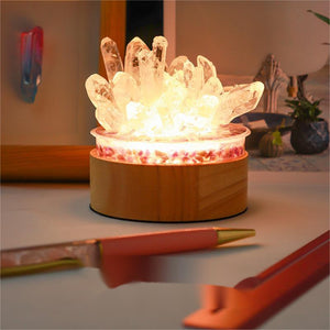 White Crystal Single Crystal Small Night Light