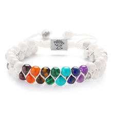 Load image into Gallery viewer, Unisex 7 Chakra Stone Bead Bracelet