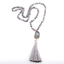 Load image into Gallery viewer, Bohemian Tribal Long Knotted Natural Stone Jewelry